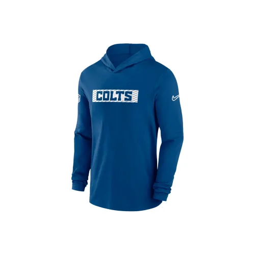 Nike Indianapolis Colts Sideline Men's Nike Dri FIT Nfl Long Sleeve Hooded Top