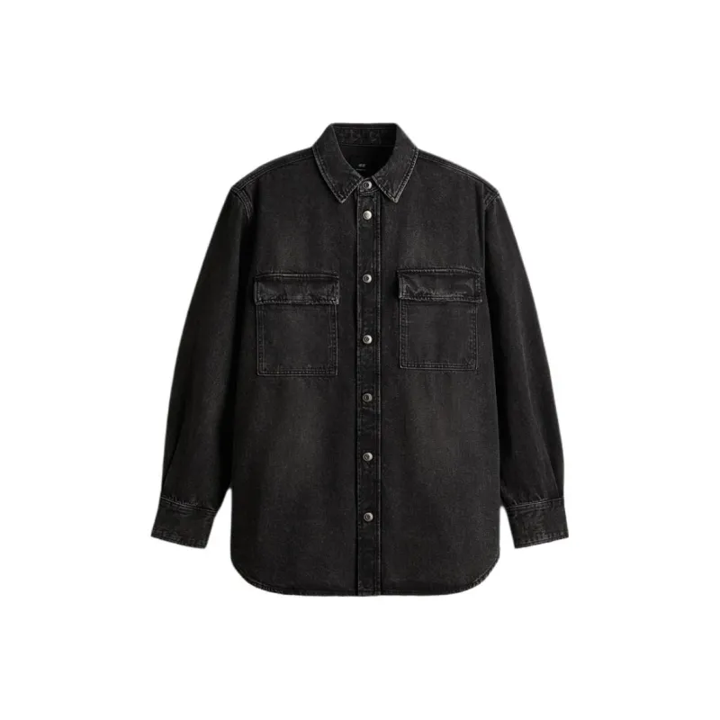 H&M Shirt Men's Dark Denim Gray-0