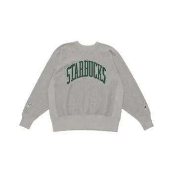 Starbucks/starbucks X Champion Beams X Starbucks Collaboration Sweatshirts Unisex Gray