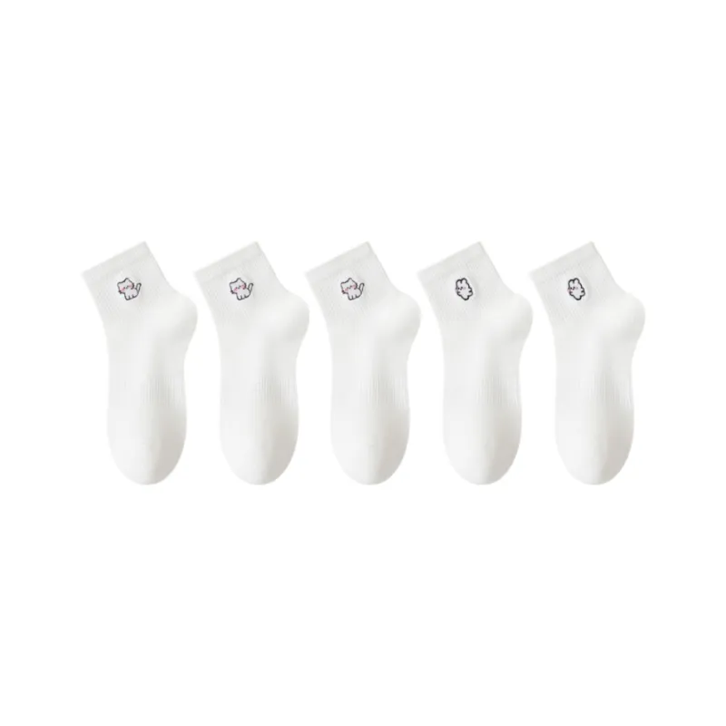 MIIOW Mid Calf Socks Women's 5 Pack-8