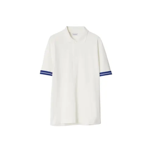 Burberry Striped Detail Short Sleeved Polo Shirt