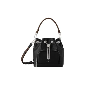 LOUIS VUITTON Sheepskin One Shoulder Handbag Women's Black