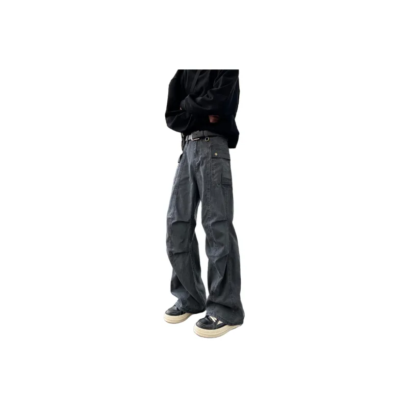PAINT STAIN Workwear Style Pants Unisex-14