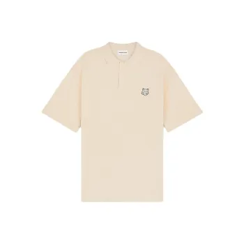 Maison Kitsune Bold Fox Head Patch Oversized Polo Shirt
