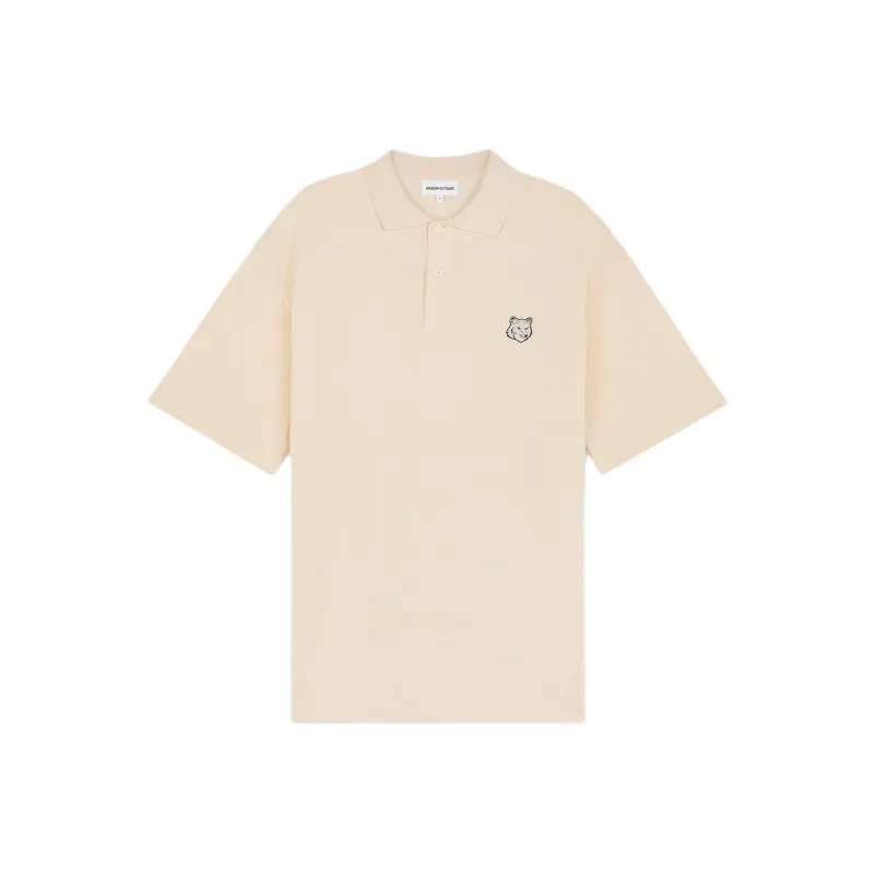Maison Kitsune Bold Fox Head Patch Oversized Polo Shirt-0