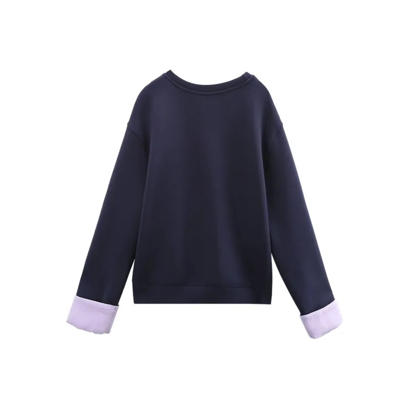 A Paradise For Awakening Sweatshirt Women's Navy Blue-1