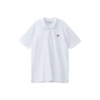 Maison Kitsune SS24 Polo Shirt Unisex White