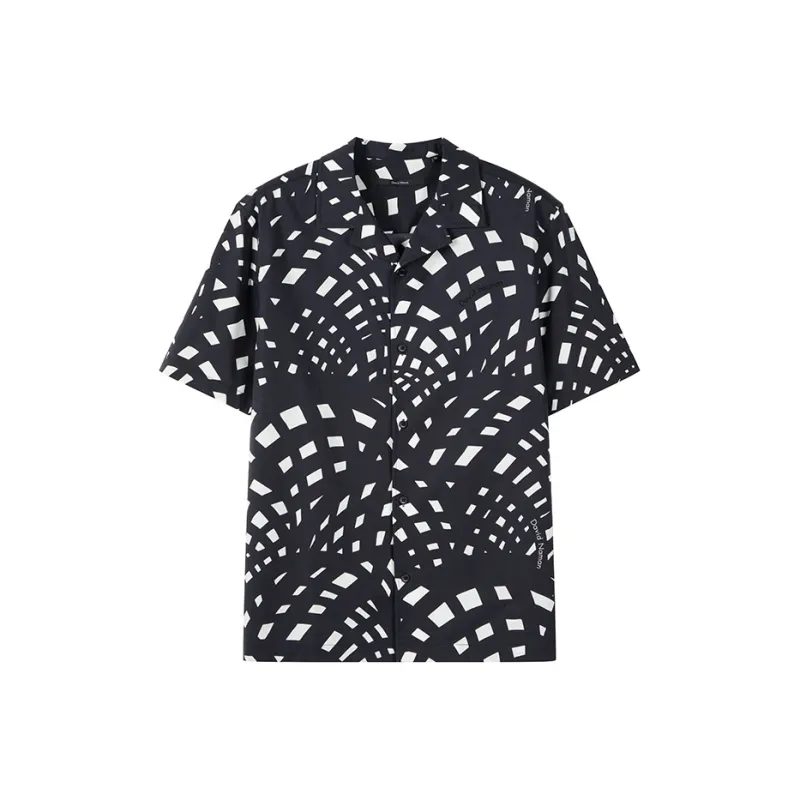 DAVID NAMAN Shirts Men Navy Blue-0