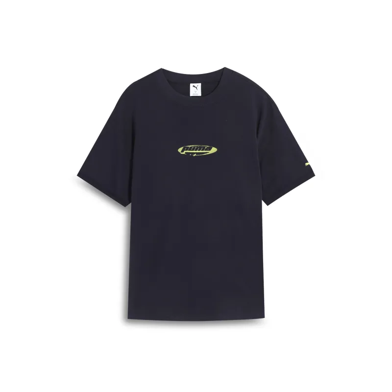 PUMA Graphic SS25 T Shirt Unisex Marine Blue 16-0