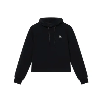 MLB New York Yankees Basic Collection 24FW Early Autumn Cropped Hoodie Unisex Black