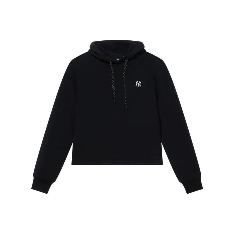 MLB New York Yankees Basic Collection 24FW Pre Fall Cropped Hoodie Unisex Black-0