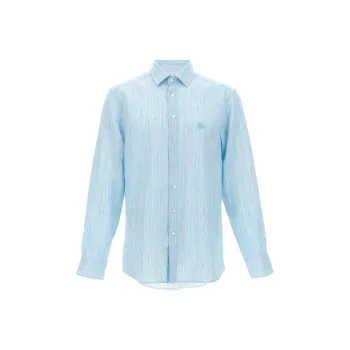 ETRO Striped Curved Hem Shirt