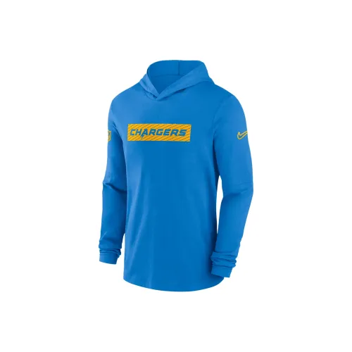 Nike Los Angeles Chargers Sideline Men's Nike Dri FIT Nfl Long Sleeve Hooded Top