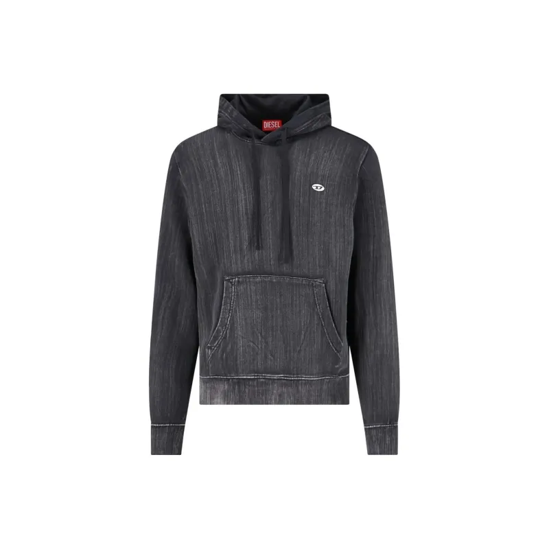 DIESEL Logo Patch Drawstring Hoodie-0