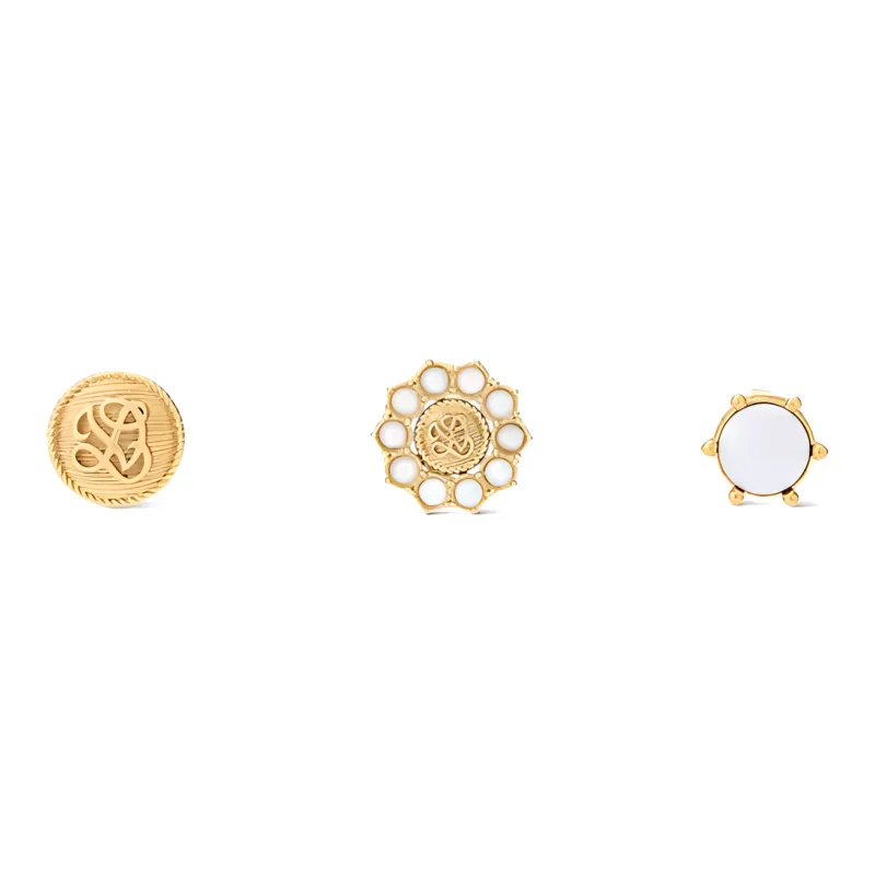 LOUIS VUITTON Lv Dynasty Set Of 3 Earrings-0