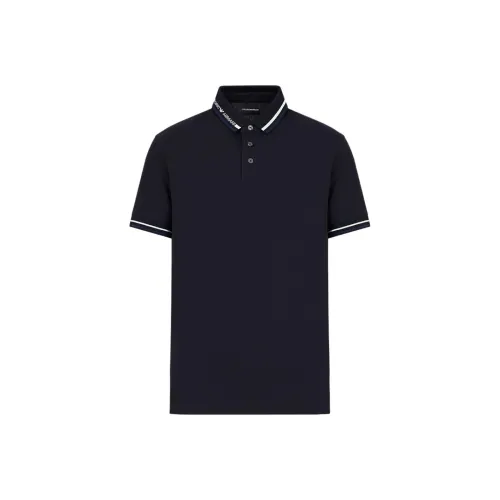 EMPORIO ARMANI Logo Placed Jersey Polo Shirt