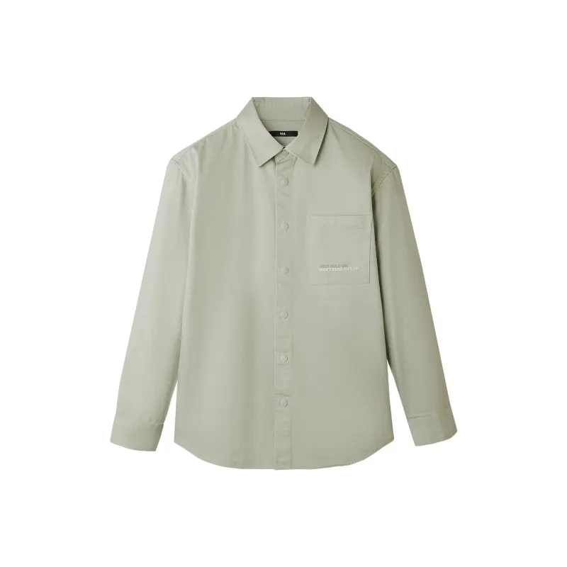 HLA Shirts Men Light Green 32-0
