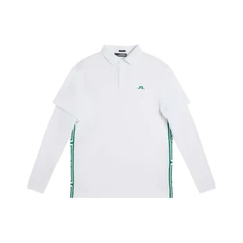 J.Lindeberg Liam Regular Fit Ls Polo Polo Shirt Men's White