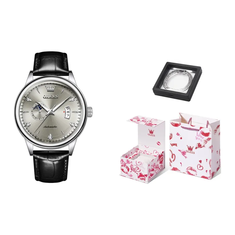 OLEVS Play The Cool Series Mechanical Movement Watch Men's Watches White Dial-33