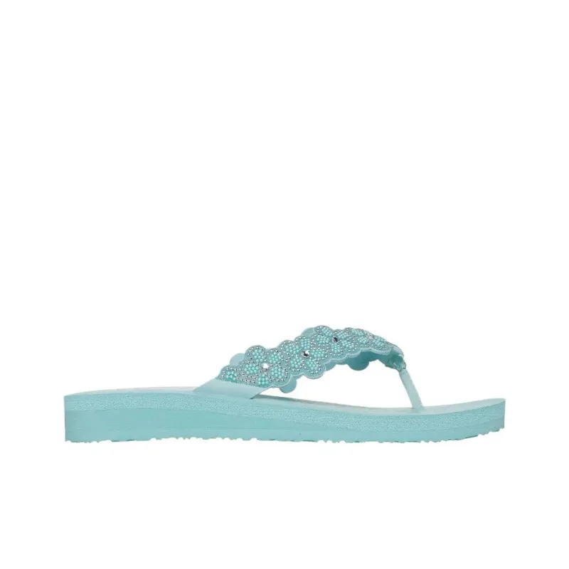 Skechers Meditation Quiet Flip Flops Women's Blue-1
