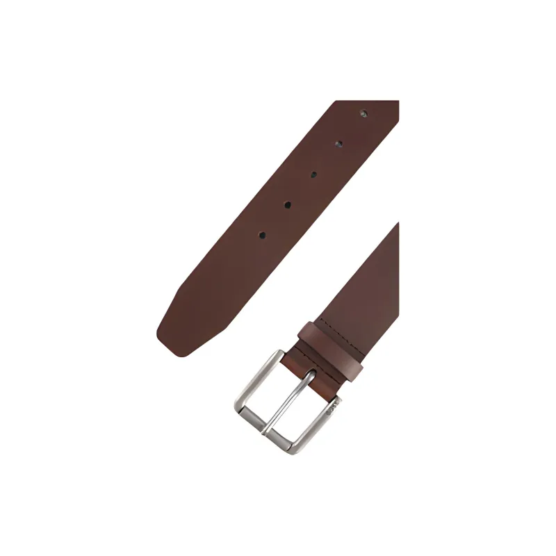 HUGO BOSS Cow Leather Belts Men's Brown Width 4CM-4
