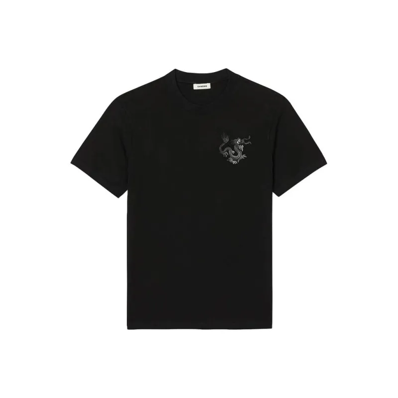 Sandro Year Of The Dragon Capsule Series Polo Shirts Unisex Black-0