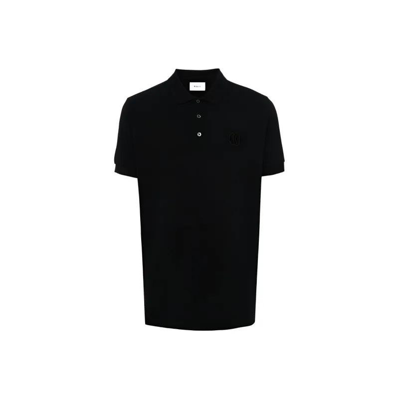 BALLY Logo Embroidered Straight Hem Polo Shirt-0