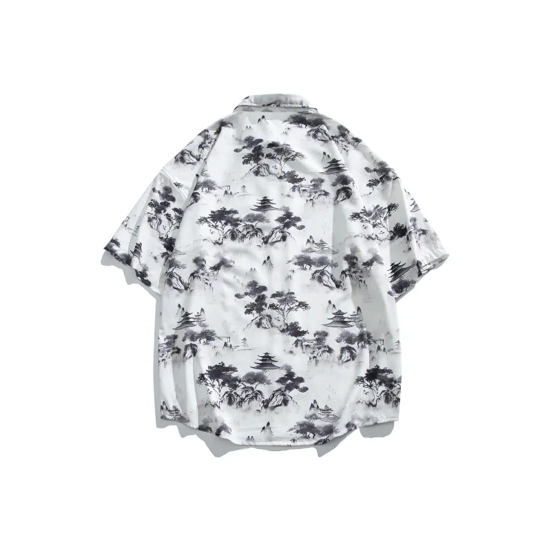 HOZZS Shirts Unisex Pagoda Pine-1