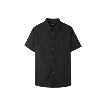 HLA Shirts Men Black Pattern 08