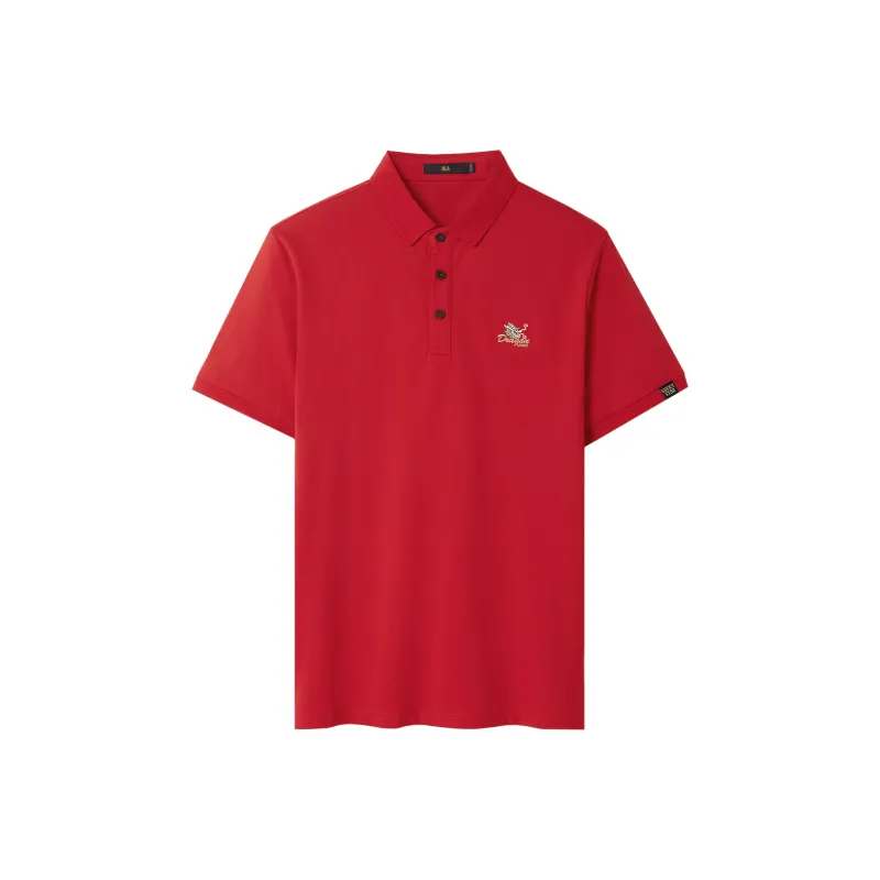 HLA Polo Shirts Men Red 17-0