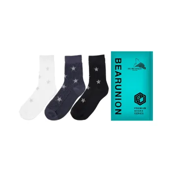 BEAR UNION Mid Calf Socks Women's 3 Pack