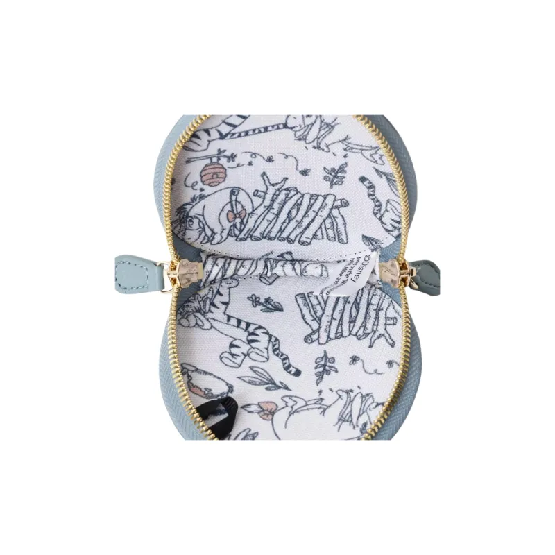 Disney Cow Leather Coin Purse Women's Blue-5