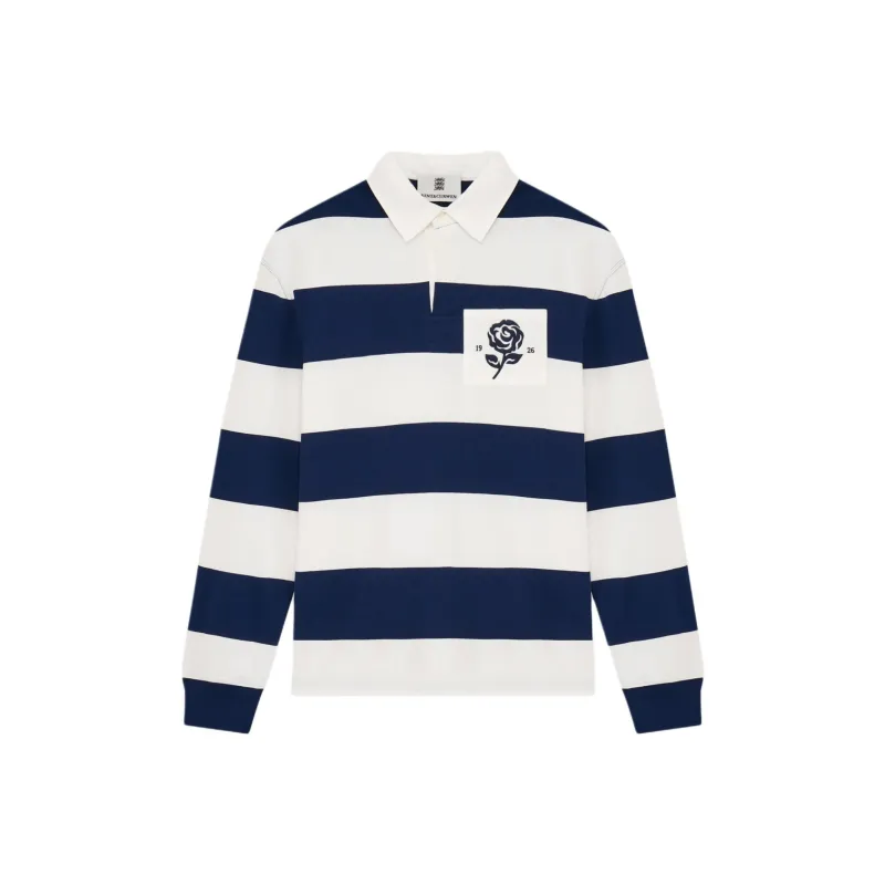 KENT&CURWEN Rose Collection Polo Shirt Men's Blue White Stripes-0
