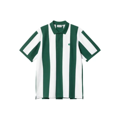 Carhartt WIP SS24 Preppy Style Collection S/S Hinton Polo Shirt Men's Green