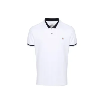 Vivienne Westwood Orb Embroidered Short Sleeved Polo Shirt