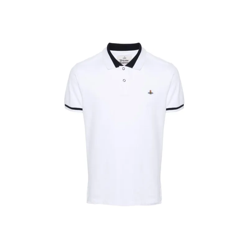 Vivienne Westwood Orb Embroidered Short Sleeved Polo Shirt-0