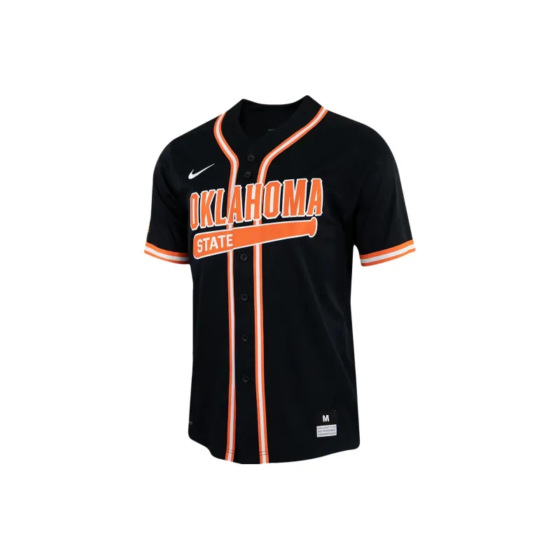 Nike Oklahoma State Cowboys Men's Nike Dri FIT College Replica Baseball Jersey-0