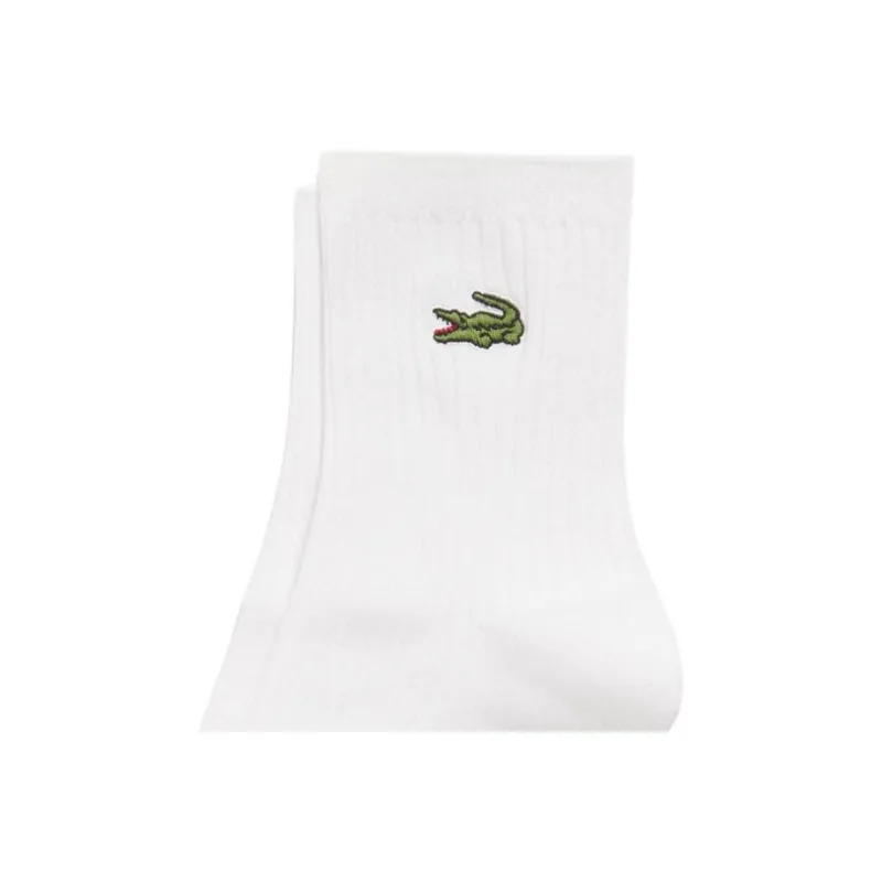 LACOSTE Mid-Calf Socks Women's 1 Pack White-2