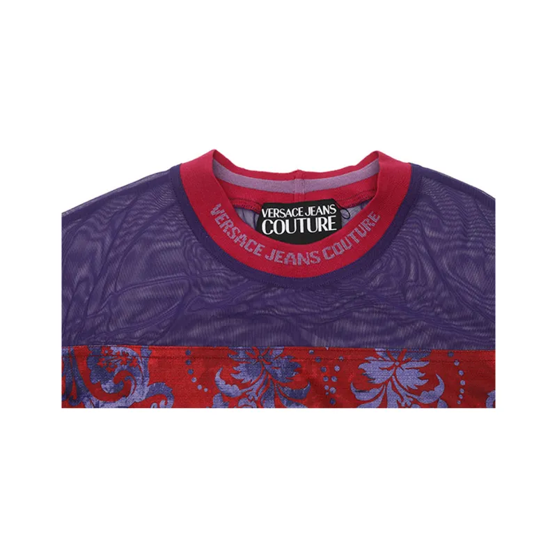 VERSACE JEANS COUTURE FW22 Short Sleeved Dress Women's Dark Red-3