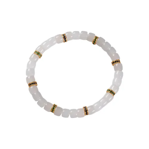 Execute The Blessing Hetian Jade Bracelets White Jade Unisex