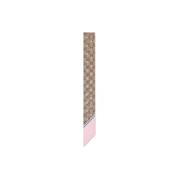GUCCI Silk Scarves Unisex Pink Brown