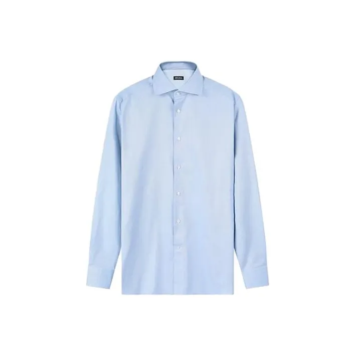 Zzegna Shirts Men Light Blue-0