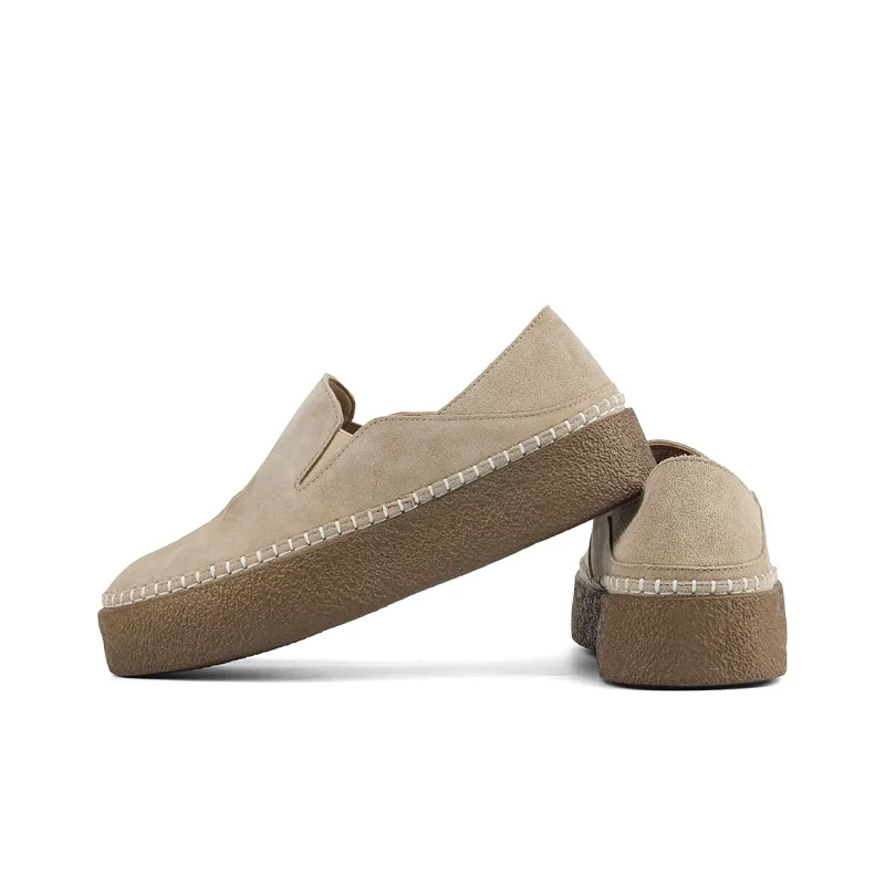 New Korea Loafers Platform Men's Apricot-1