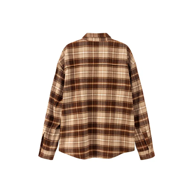 NO ONE ELSE Shirt Unisex Coffee Plaid-1
