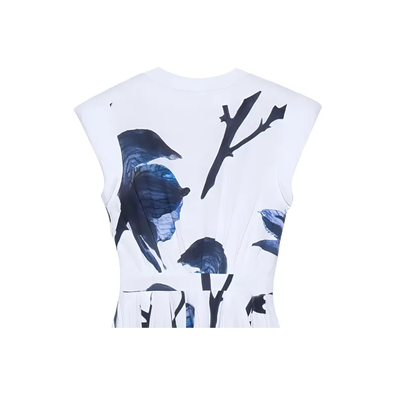 Alexander McQueen FW23 Sleeveless Dress Women's White-4