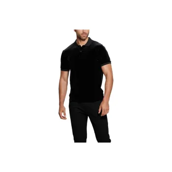 GUESS Rio Liquid Velvet Polo Polo Shirt Men's Black