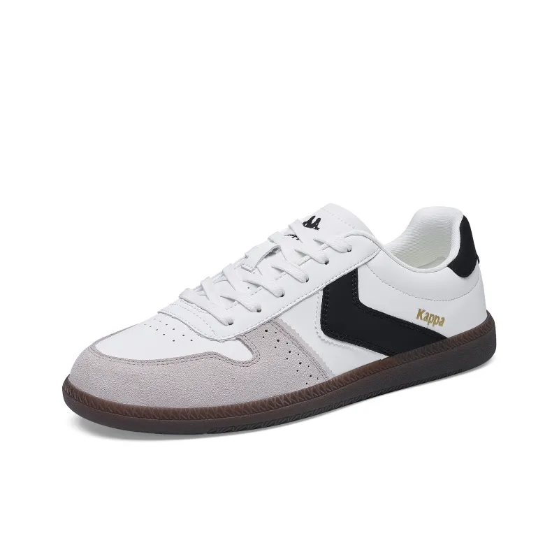Kappa Back to Back Anti Slip Wear Resistant Low Top Skateboard Shoes Unisex Classic White Black-2