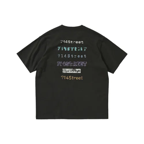 714STREET Couple Set Skin Friendly Heavyweight 100% Cotton Short Sleeved Shirt T Shirt Unisex
