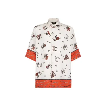 FENDI Shirts Men Orange