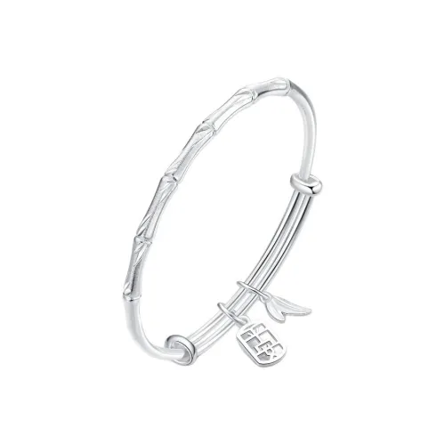 U state Sterling Silver Bangle 999 Fine Silver Women's